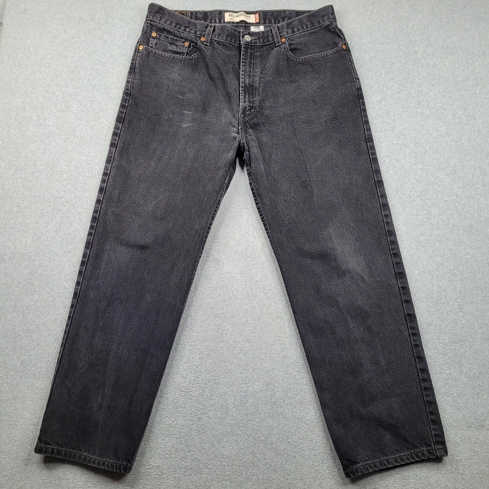 Levi's 550 Relaxed Fit Jeans Mens 38x30 Black Denim Tapered Leg‎ Classic Cotton